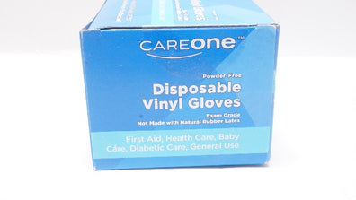 CareOne AHD4035 Disposable Vinyl Powder-Free Gloves - Box of 50